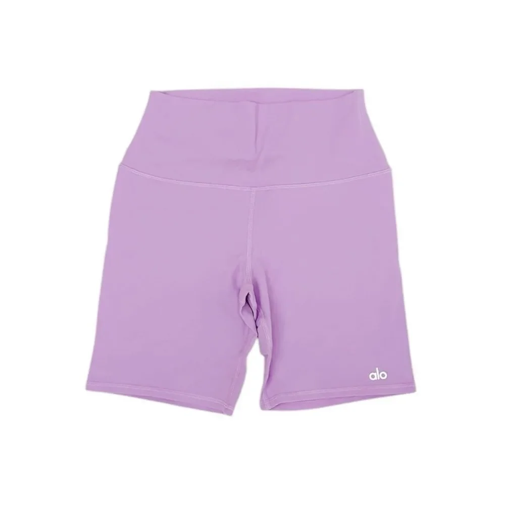 ALO YOGA Lilac High Waisted Biker Shorts